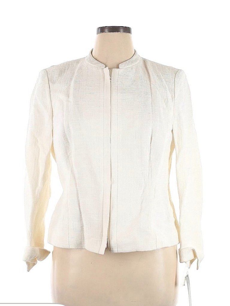 Lafayette 148 New York, 16 (Petite), Ivory Jacket